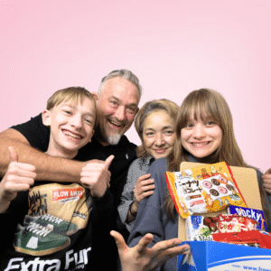 Freedom Japanese Market Team Holding Japanese Snack Subscription Box