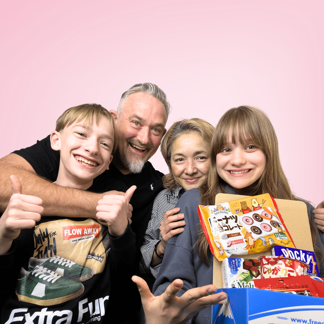 Freedom Japanese Market Team Holding Japanese Snack Subscription Box
