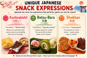Unique Japanese Snack Expressions: Kuchishabishii, Betsu-Bara and Shokkan FJM